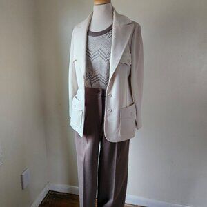 Vintage Butte Knit 70s Leisure Suit S/M